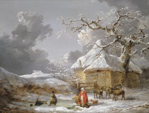 Una caduta sul ghiaccio da George Morland