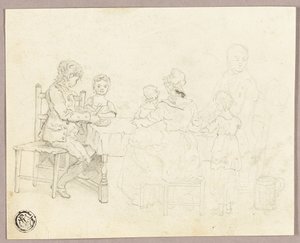 Famiglia a tavola da George Morland