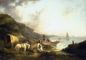 Traffico di contrabbandieri sulla costa (inizio XIX secolo) da George Morland
