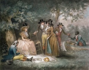 Il pasto dei pescatori, inciso da William Ward, pub. da J.R. Smith, 1789 da George Morland
