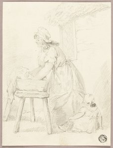 Donna che lava i panni da George Morland