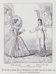 Troppo e troppo poco, abbigliamento estivo per il 1556 e il 1796 da George Moutard (after) Woodward