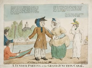 Un tenero addio al Grand Junction Canal, inciso da Roberts, 1810s