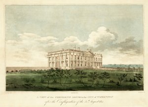 Una Vista della Casa del Presidente nella Città di Washington dopo l