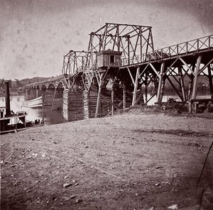 Ponte sul fiume Tennessee a Chattanooga, ca. 1864 da George N. Barnard