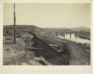 Le difese del ponte di Etawah da George N. Barnard