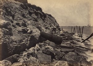 Veduta esterna di Fort Sumter da George N. Barnard