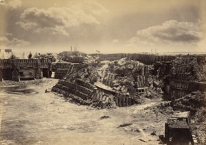 Veduta interna di Fort Sumter da George N. Barnard