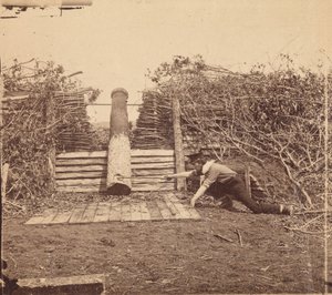 Cannone Quacchero, Centreville, Virginia, marzo 1862 da George N. Barnard