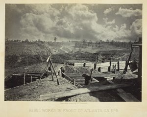 Opere ribelli davanti ad Atlanta, GA, n. 5 da George N. Barnard