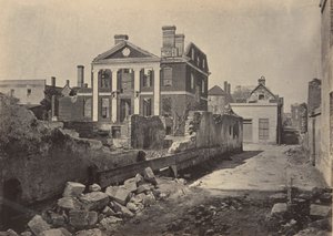 Rovine della Pinckney Mansion, Charleston, Carolina del Sud da George N. Barnard