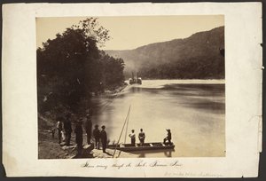 [Piroscafo che attraversa The Suck, fiume Tennessee, sei miglia sotto Chattanooga] da George N. Barnard