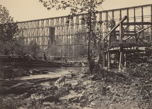 Ponte a cavalletto a Whiteside, 1860s da George N. Barnard