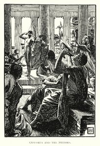 Odissea: Ulisse e i Proci (incisione) da George Percy Jacomb Hood