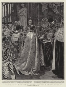 Il Re e la Regina che ricevono la Santa Comunione dopo la loro Incoronazione da George Percy Jacomb Hood