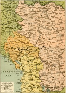 Mappa per illustrare la ritirata serba, 1919 da George Philip and Son Ltd