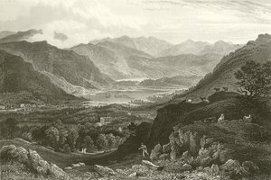 Rydal Water e Grassmere, da Rydal Park, Westmorland da George Pickering