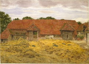 Fienile rosso a Whitchurch, 1868 da George Price Boyce