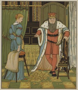 Illustrazione per Rumpelstiltskin dei Fratelli Grimm da George R. Halkett