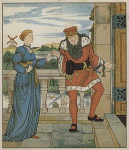 Illustrazione per Rumpelstiltskin dei Fratelli Grimm da George R. Halkett