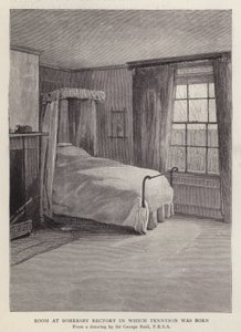 Stanza al Rettorato di Somersby, Lincolnshire, in cui nacque il poeta inglese Alfred, Lord Tennyson nel 1809 da George Reid