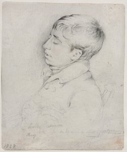 Ritratto di Welby Sherman addormentato su una sedia, 1828 da George Richmond