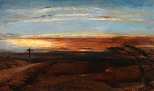 Paesaggio al tramonto