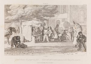 Bancarella di Frutta, Parigi, c.1821 da George Robert Lewis