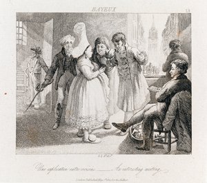 Incontro interessante - Bayeux, c.1821 (incisione) da George Robert Lewis