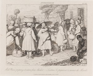Donne del latte, Ittenheim, c.1821 da George Robert Lewis