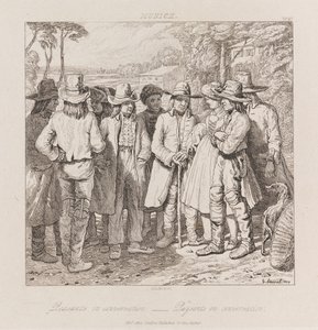 Contadini che conversano, Monaco, c.1821