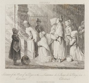 Vergine salutante, Vienna, c.1821 da George Robert Lewis