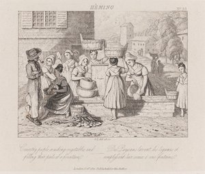 Lavando verdure, Heming, c.1821 da George Robert Lewis