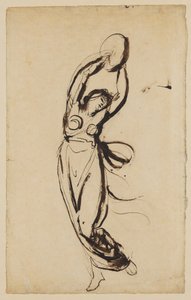 Una ninfa che balla con un tamburello da George Romney