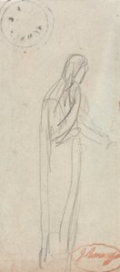 Una figura femminile in piedi da George Romney