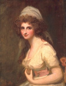Emma Hart con un turbante bianco, c.1791 da George Romney