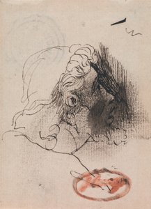 Testa di uomo di profilo da George Romney