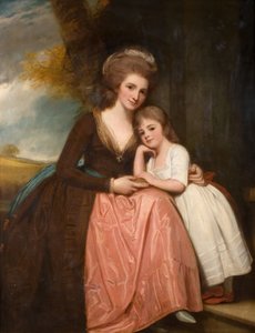 Ritratto di Mrs Bracebridge e sua figlia Mary, 1784 da George Romney
