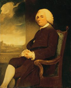 Ritratto di Michael Russell, seduto, con il Castello di Dover sullo sfondo da George Romney