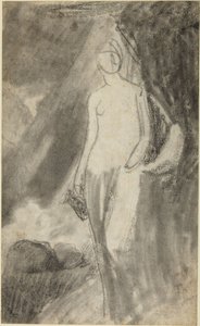 Studio di ritratto di una donna in piedi da George Romney