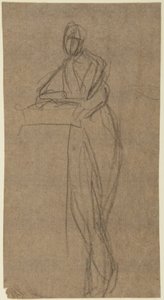 Studio di ritratto di una donna in piedi da George Romney