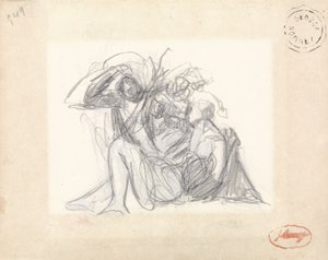 Donna reclinata e altre figure da George Romney