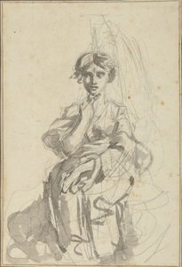 Figura femminile seduta da George Romney
