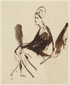 Figura femminile seduta da George Romney