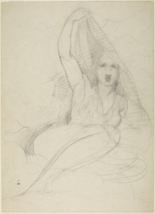 Donna seduta che si scopre da George Romney