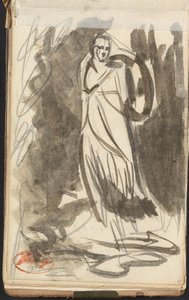 Figura femminile in piedi da George Romney