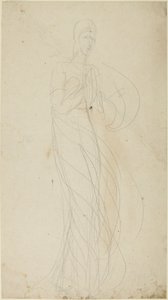 Figura femminile in piedi da George Romney