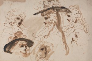 Studi per la Testa di una Signora (Studi della Testa di una Donna)