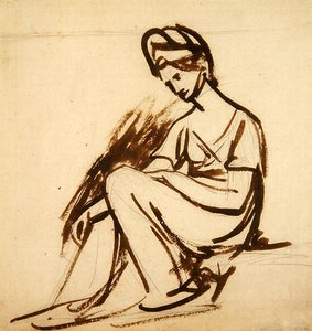 Studio per un ritratto di una signora, seduta da George Romney