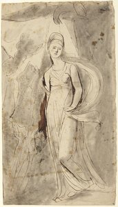 Studio per il ritratto di Elizabeth Warren, viscontessa di Bulkeley, nei panni di Ebe da George Romney
